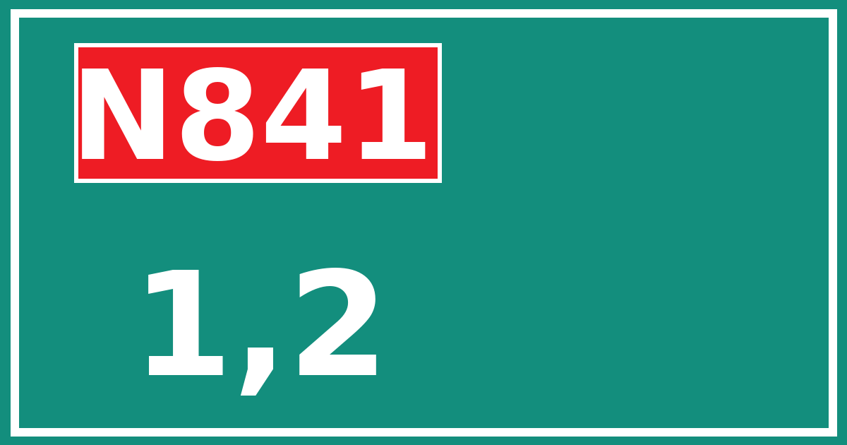 Hectometerbord N841 1,2