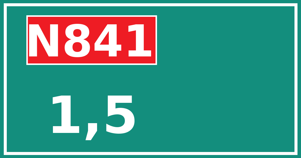 Hectometerbord N841 1,5