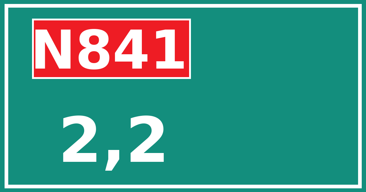 Hectometerbord N841 2,2