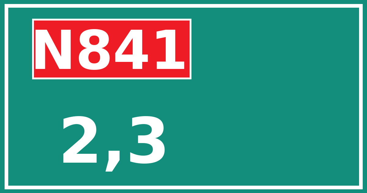 Hectometerbord N841 2,3