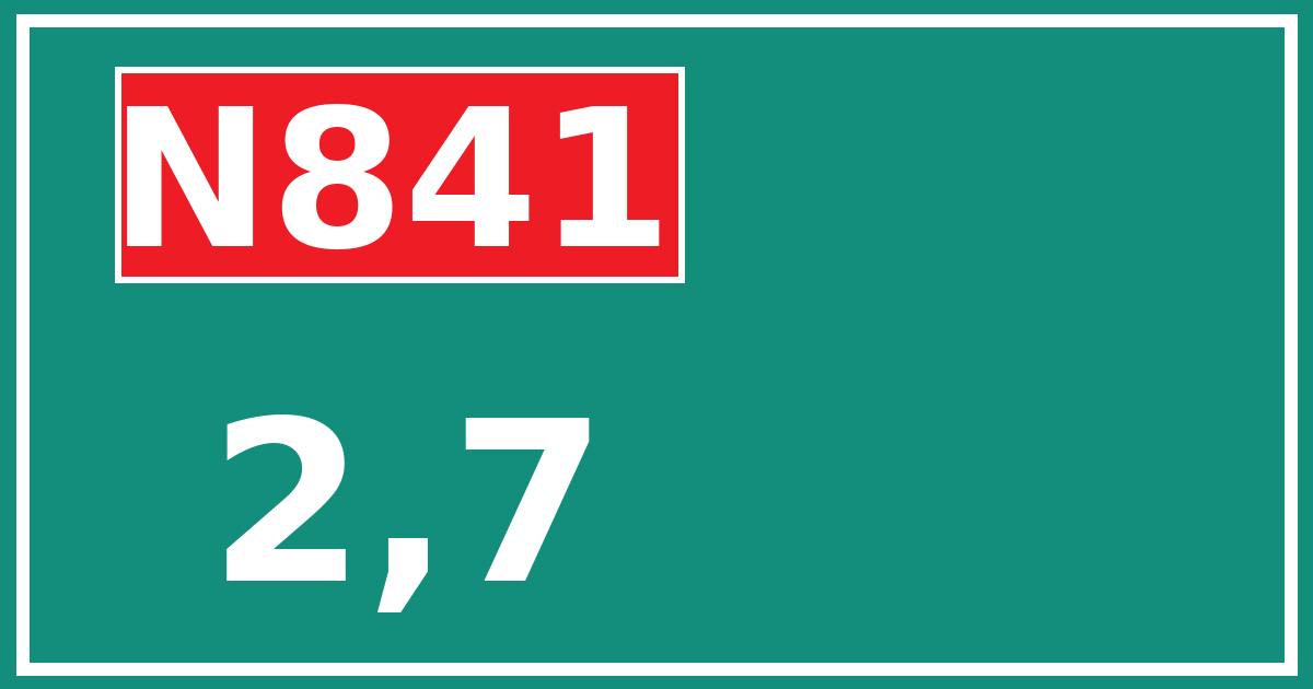 Hectometerbord N841 2,7