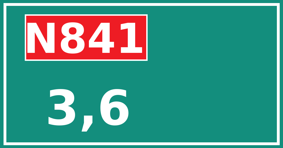 Hectometerbord N841 3,6