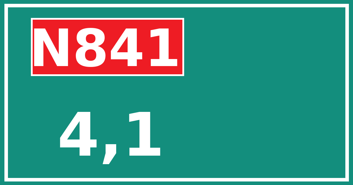 Hectometerbord N841 4,1