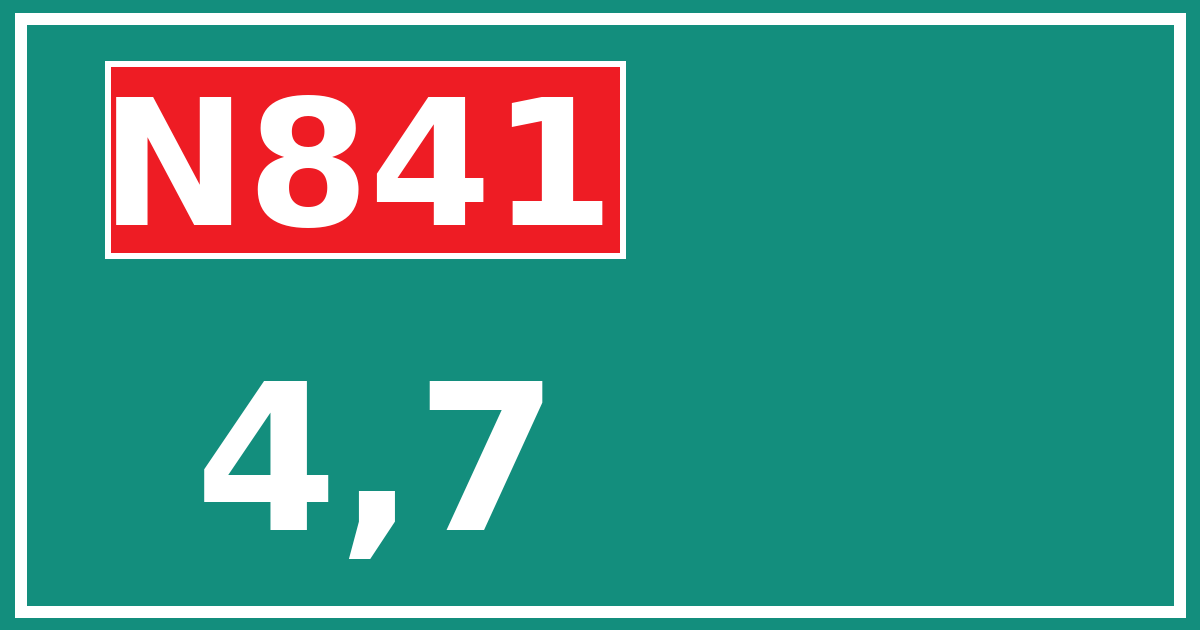 Hectometerbord N841 4,7