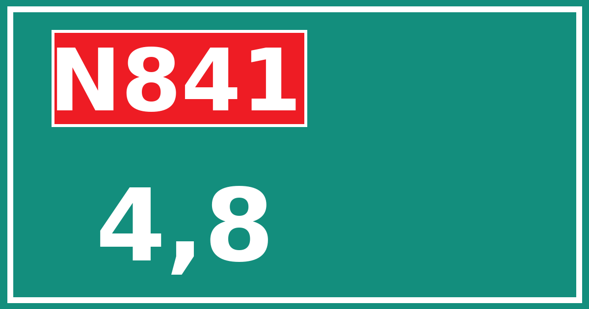 Hectometerbord N841 4,8