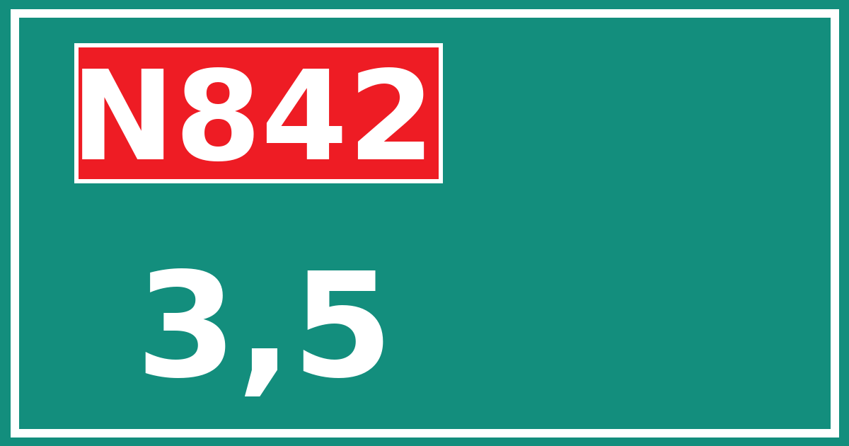 Hectometerbord N842 3,5