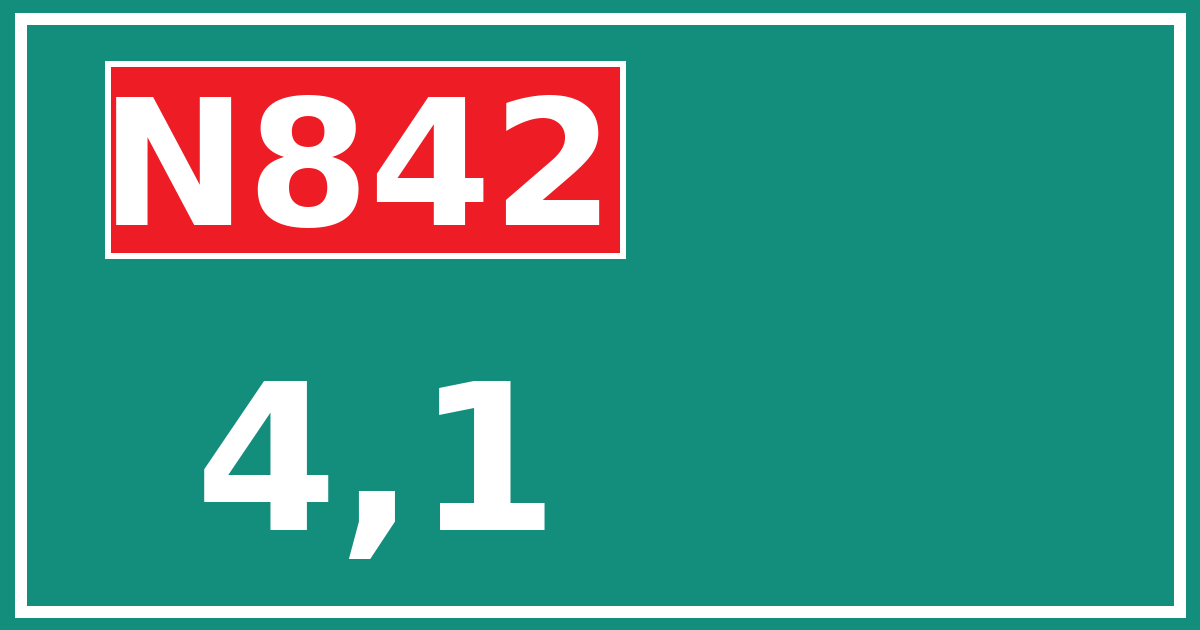 Hectometerbord N842 4,1