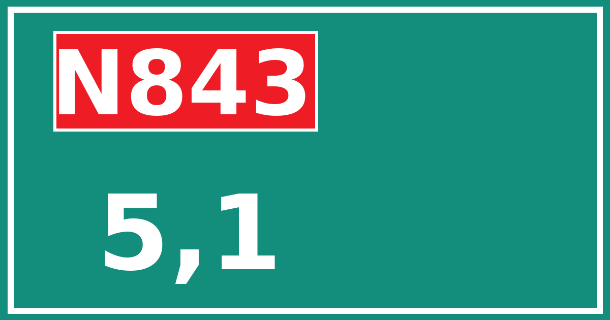 Hectometerbord N843 5,1