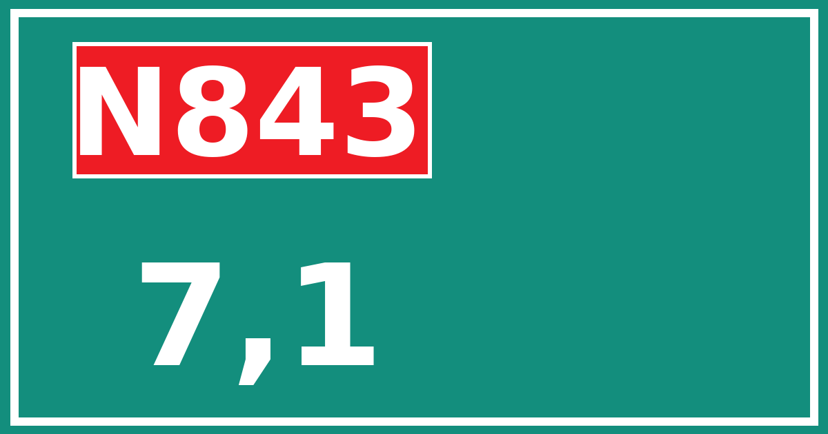 Hectometerbord N843 7,1