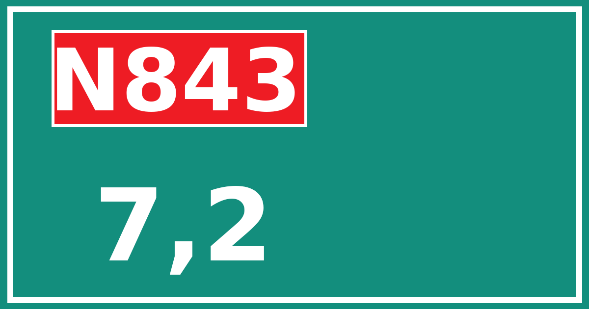 Hectometerbord N843 7,2