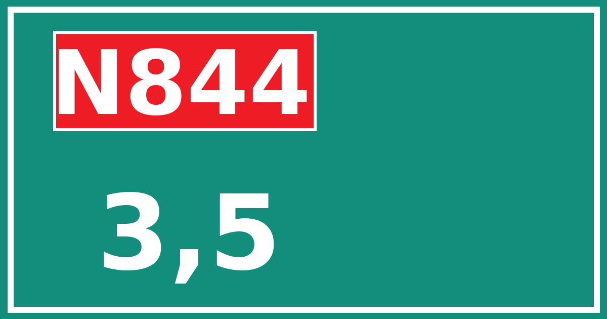 Hectometerbord N844 3,5