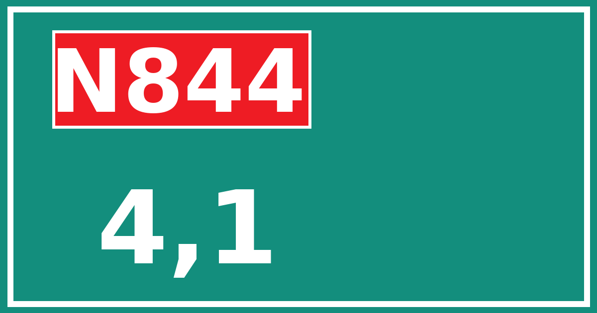 Hectometerbord N844 4,1
