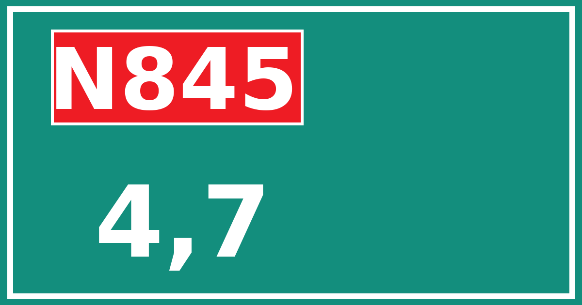 Hectometerbord N845 4,7