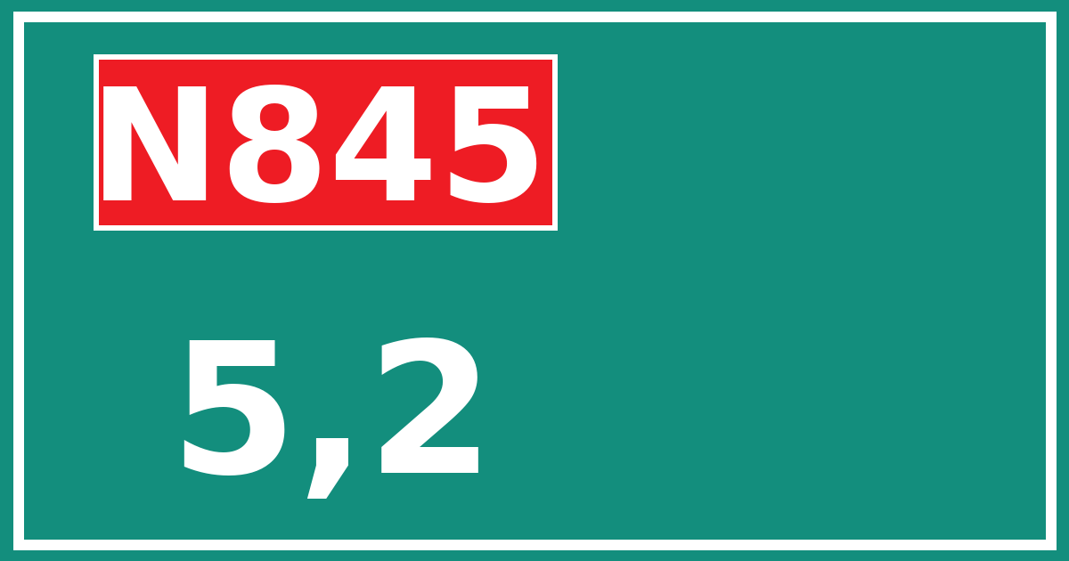 Hectometerbord N845 5,2