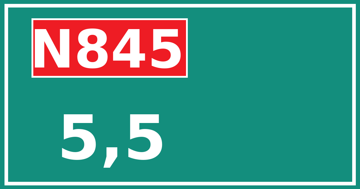 Hectometerbord N845 5,5