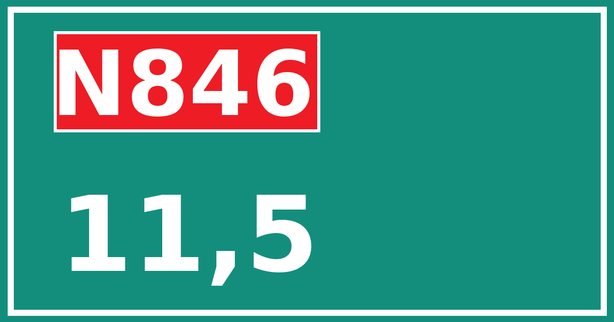 Hectometerbord N846 11,5