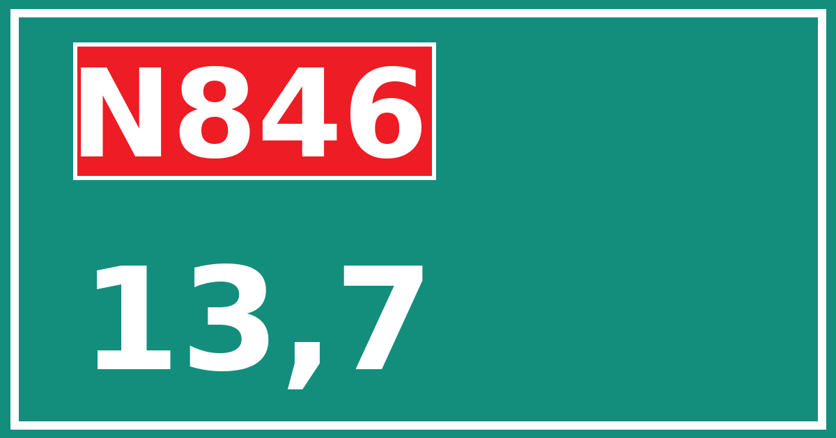 Hectometerbord N846 13,7