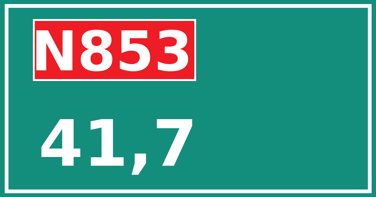 Hectometerbord N853 41,7