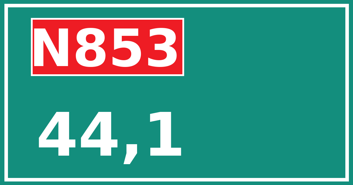 Hectometerbord N853 44,1