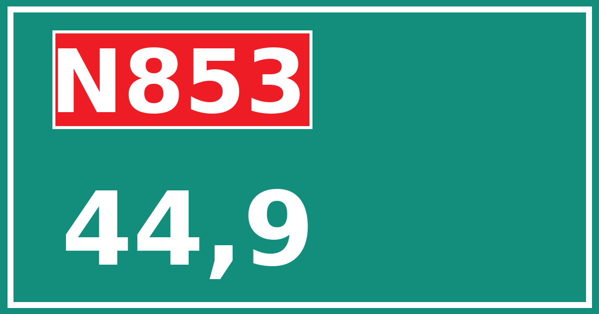 Hectometerbord N853 44,9