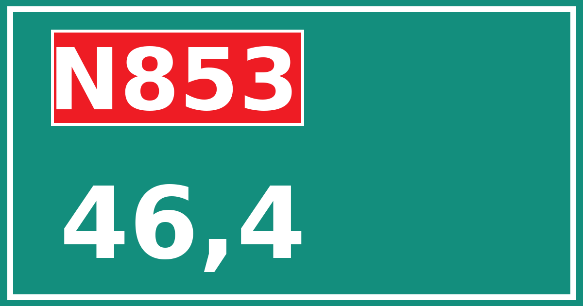 Hectometerbord N853 46,4