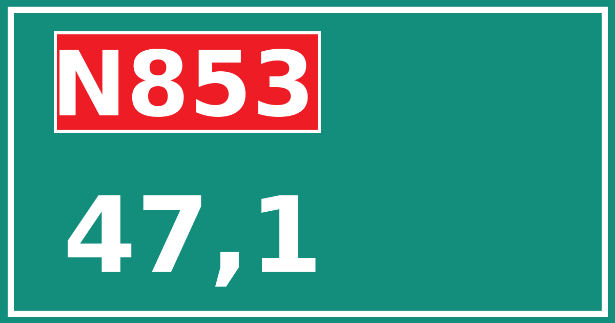 Hectometerbord N853 47,1
