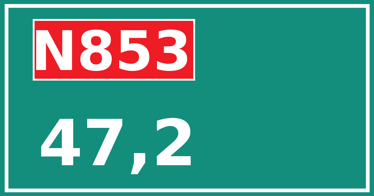 Hectometerbord N853 47,2