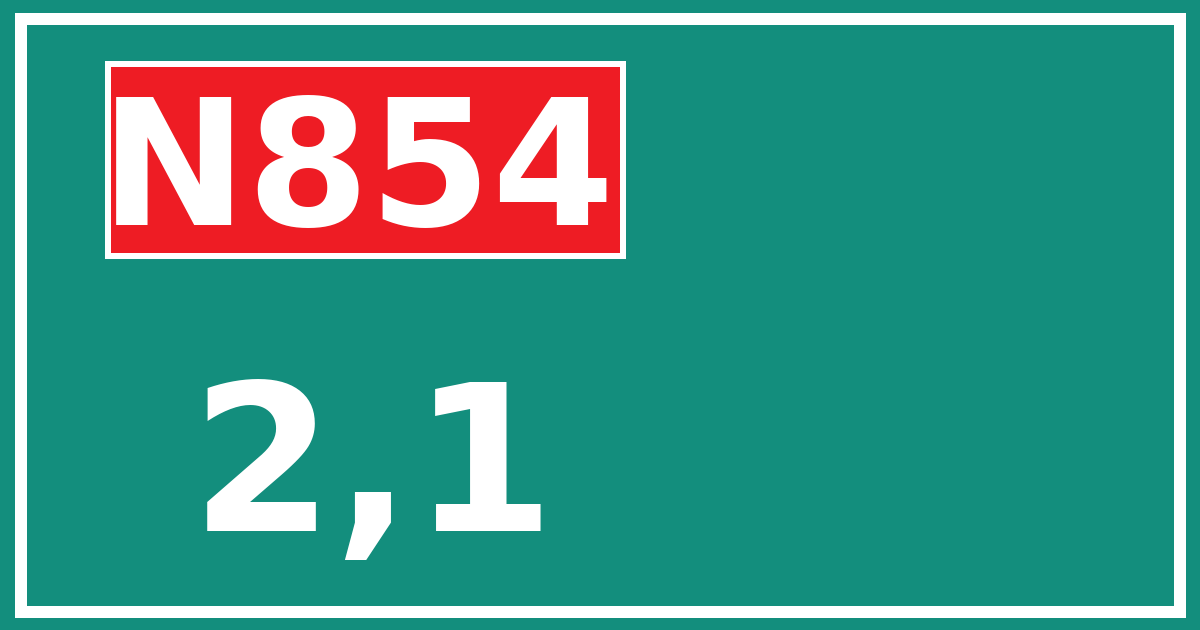 Hectometerbord N854 2,1