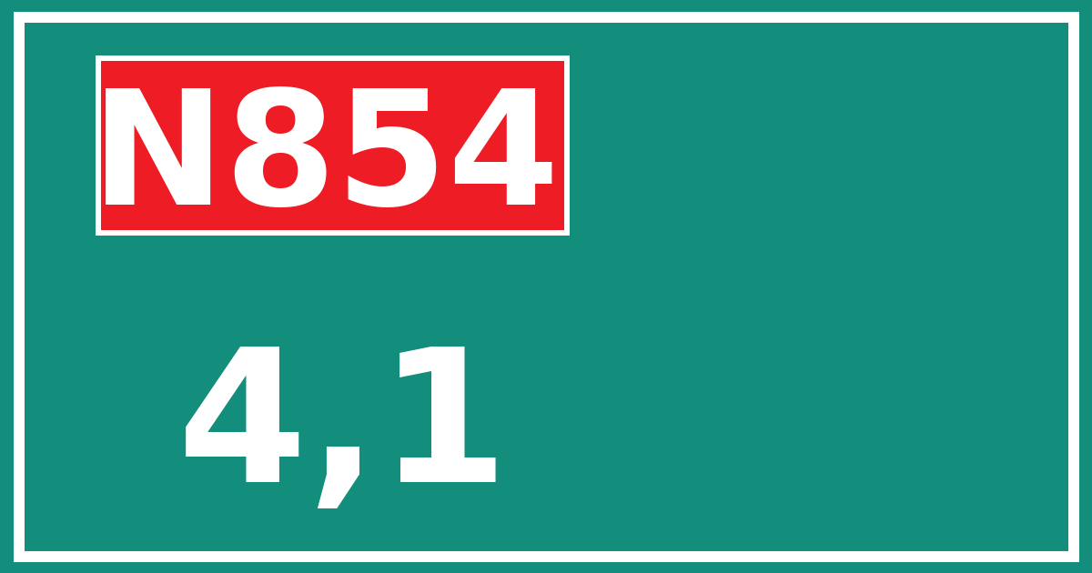 Hectometerbord N854 4,1