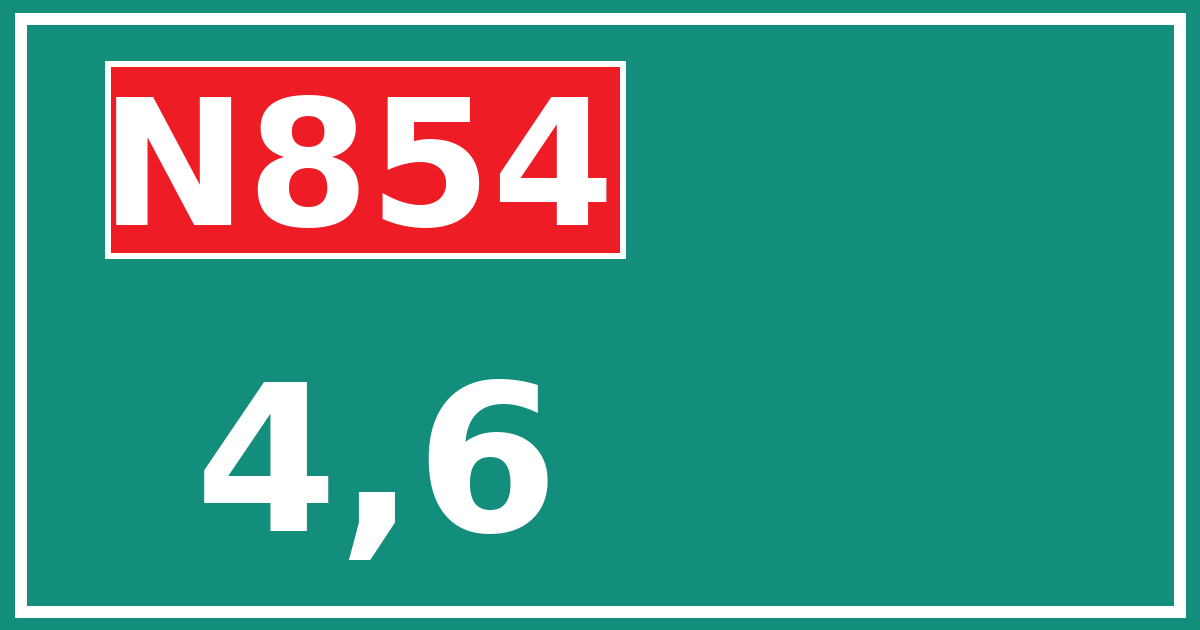Hectometerbord N854 4,6