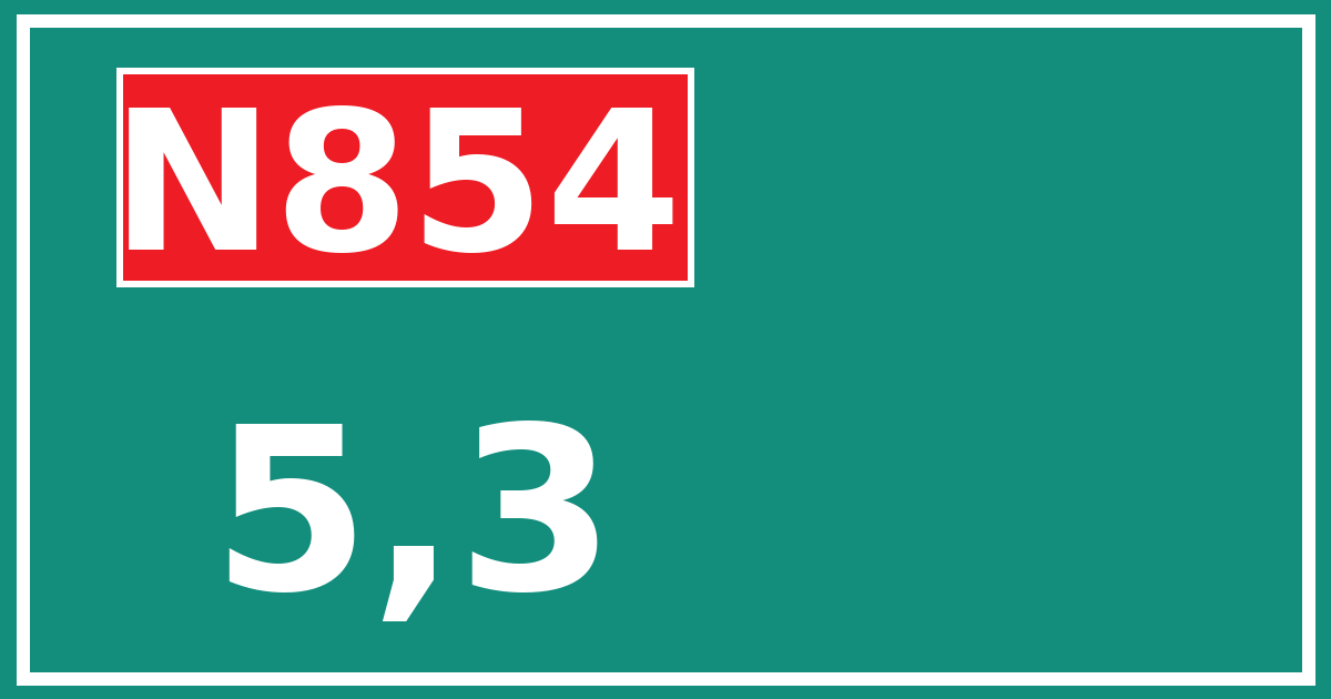Hectometerbord N854 5,3