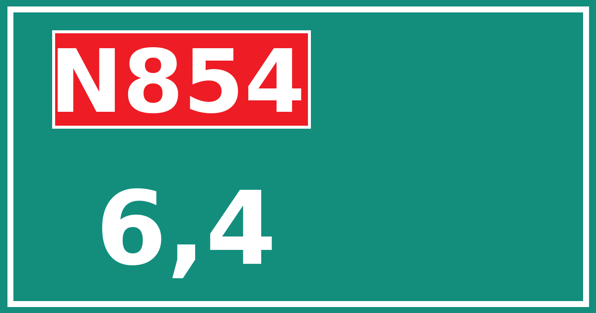 Hectometerbord N854 6,4