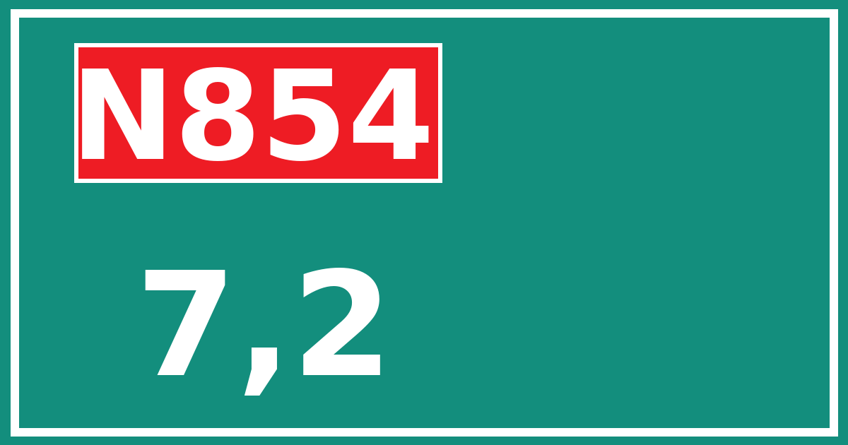 Hectometerbord N854 7,2
