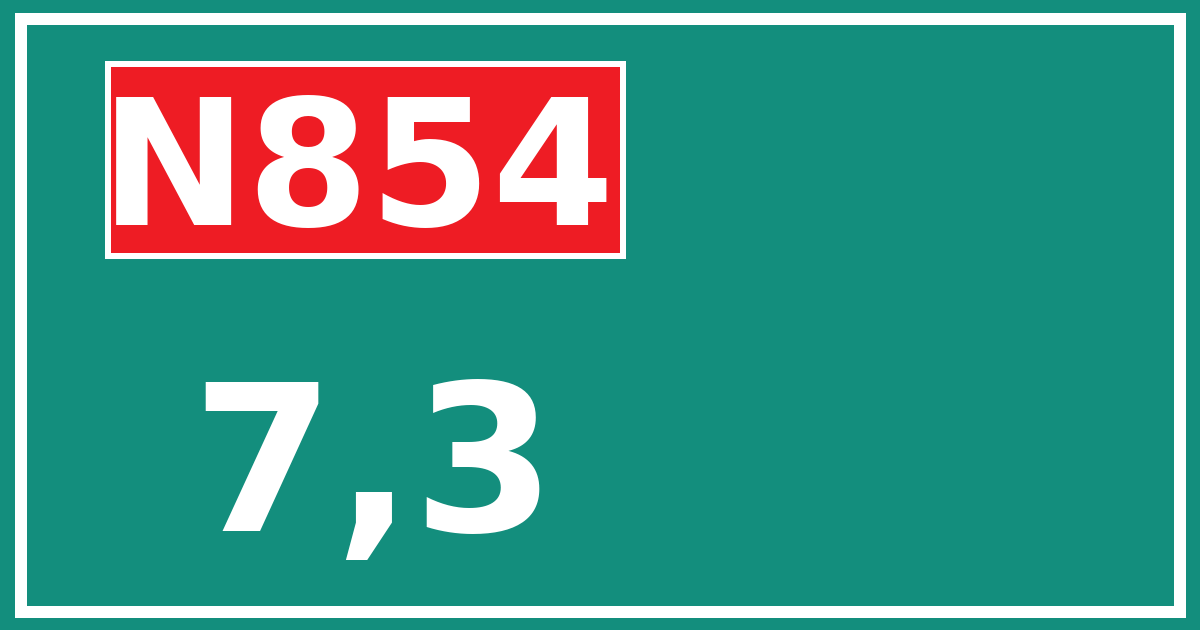 Hectometerbord N854 7,3