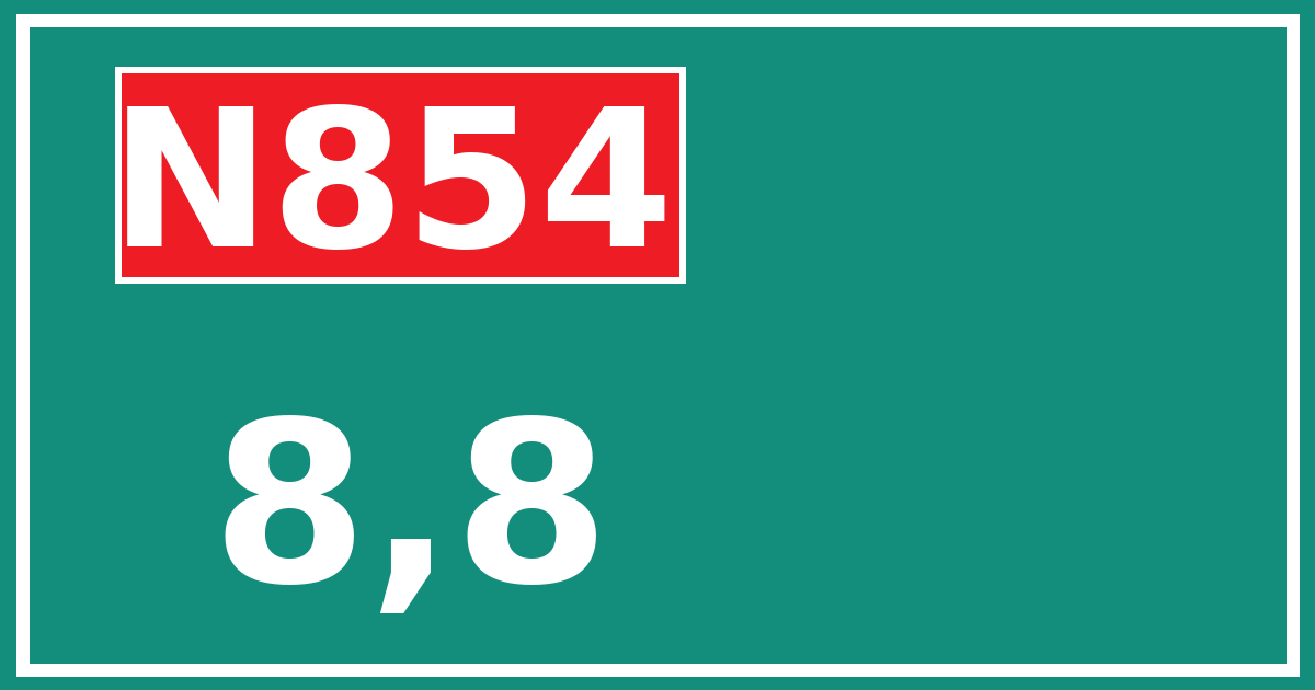 Hectometerbord N854 8,8