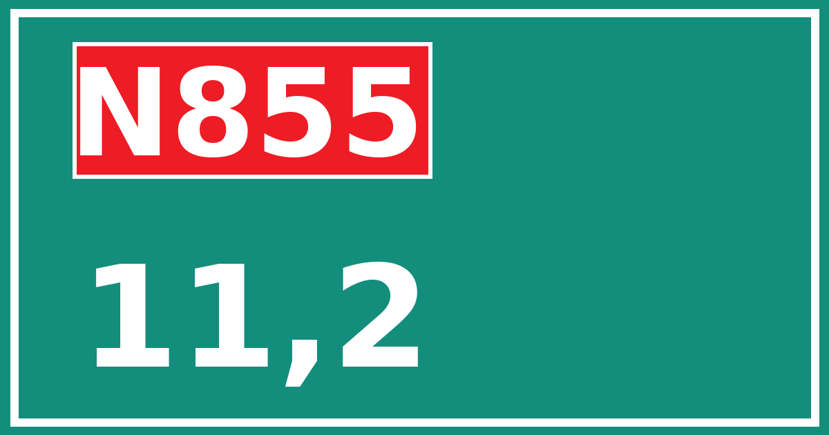 Hectometerbord N855 11,2