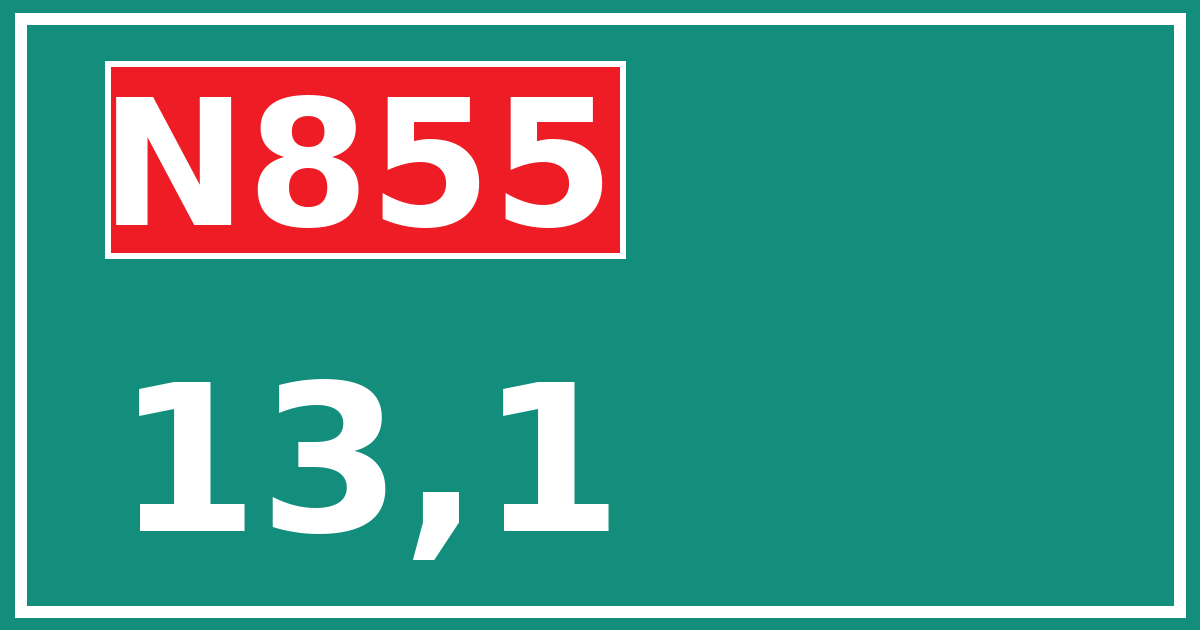 Hectometerbord N855 13,1