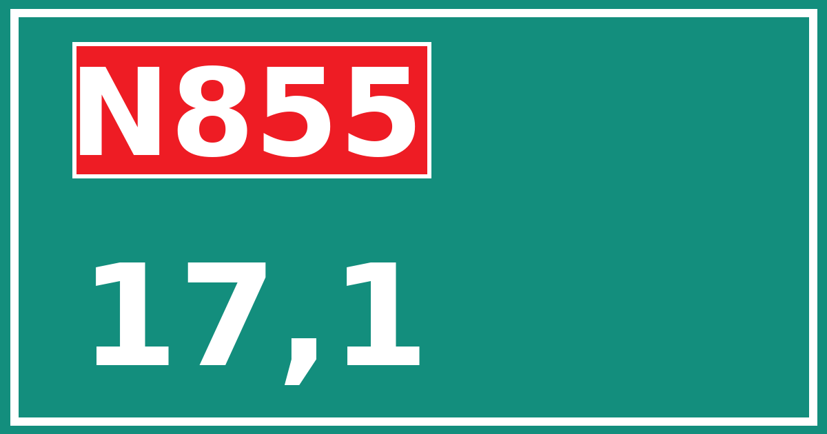 Hectometerbord N855 17,1