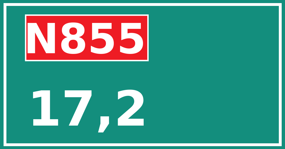 Hectometerbord N855 17,2