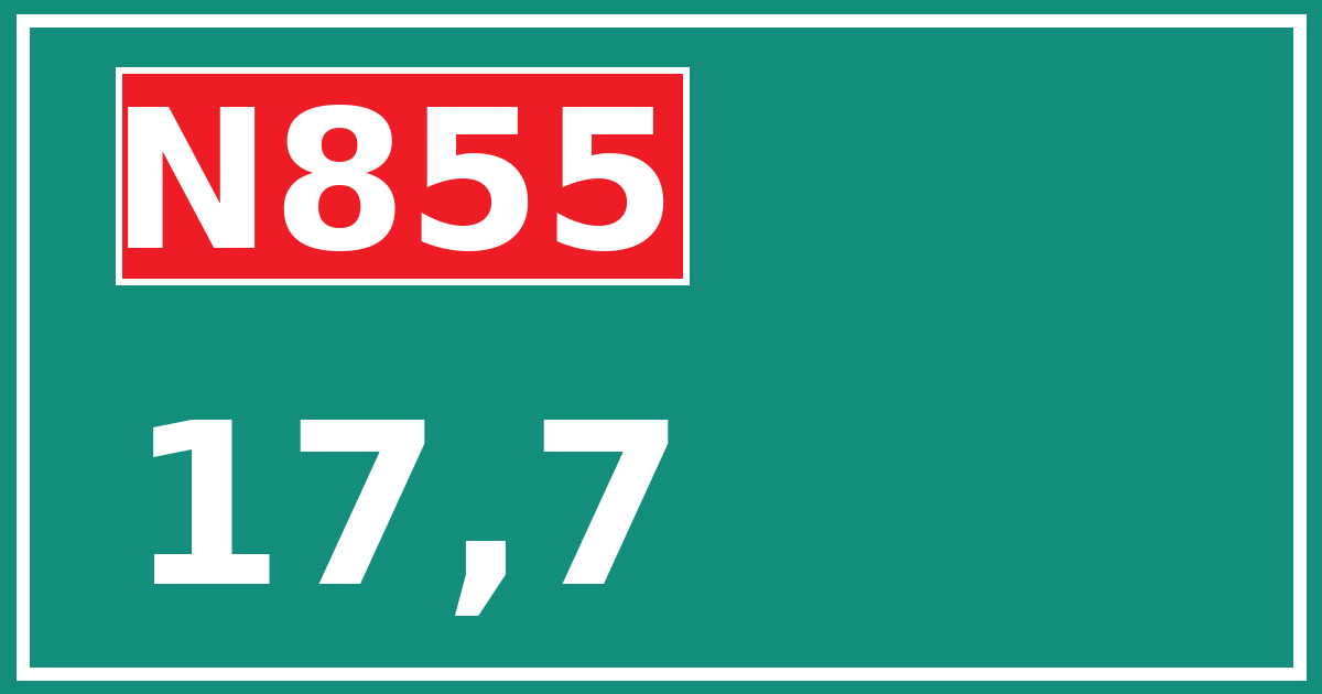 Hectometerbord N855 17,7