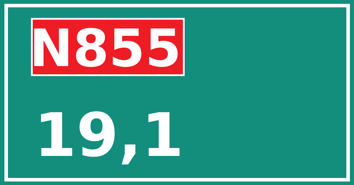 Hectometerbord N855 19,1