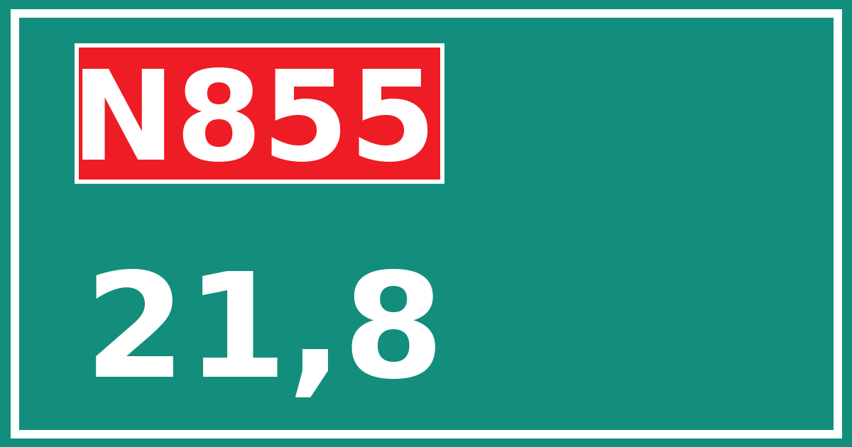 Hectometerbord N855 21,8
