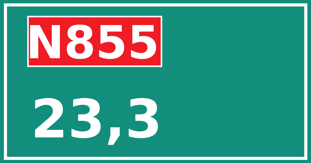 Hectometerbord N855 23,3