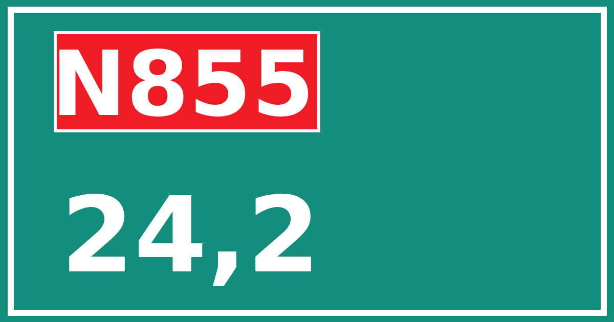 Hectometerbord N855 24,2
