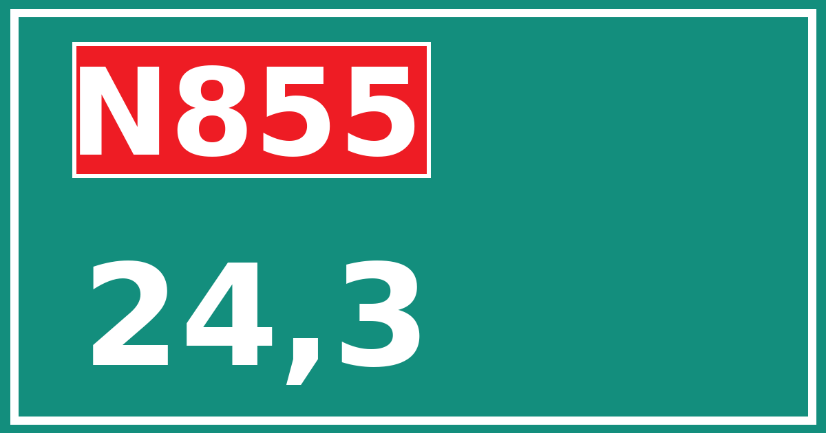 Hectometerbord N855 24,3