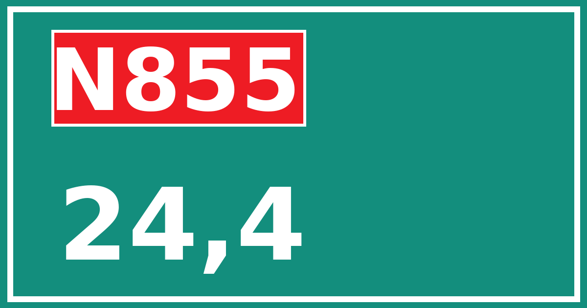 Hectometerbord N855 24,4