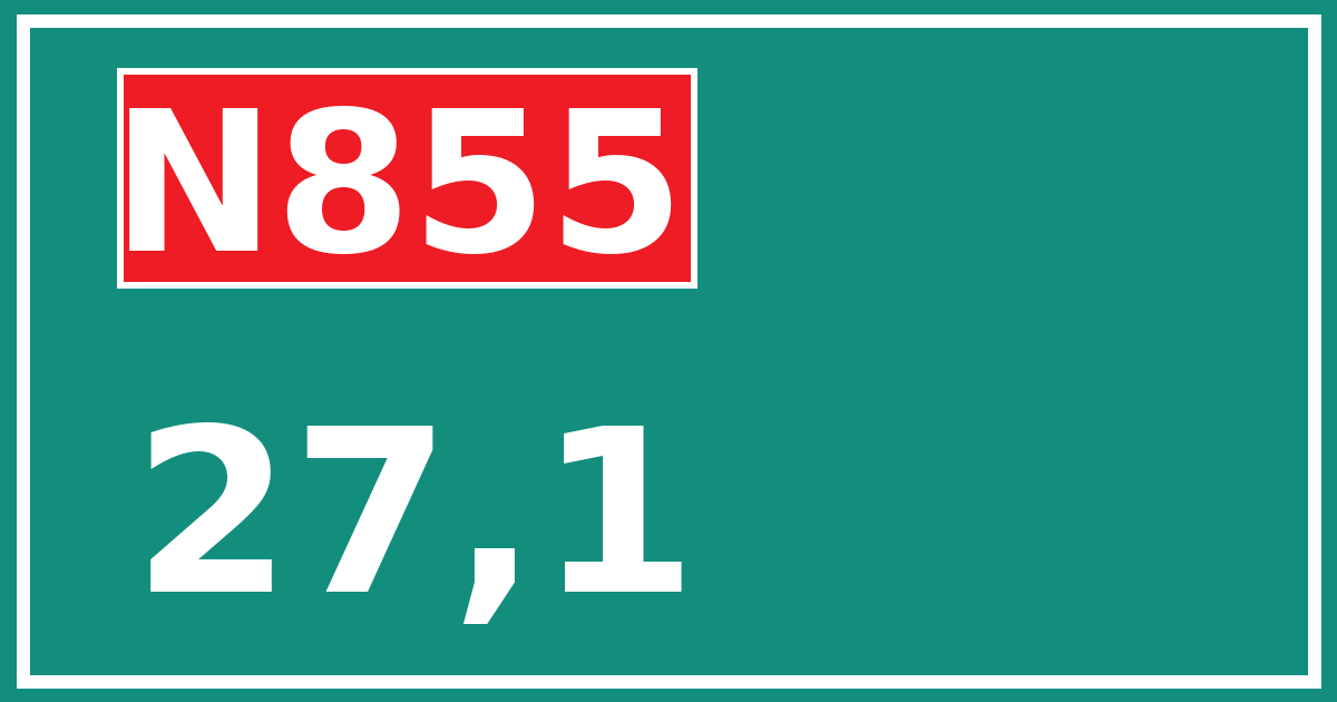 Hectometerbord N855 27,1
