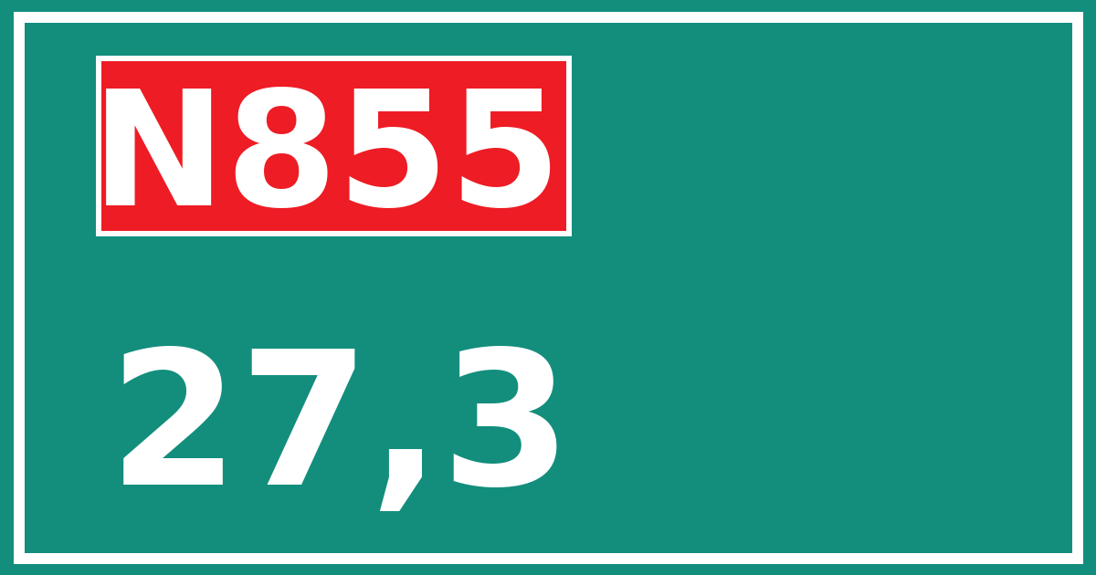 Hectometerbord N855 27,3