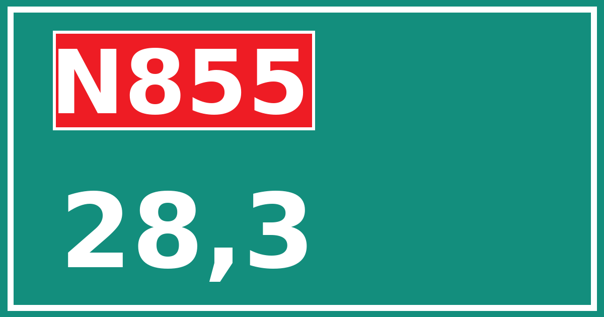 Hectometerbord N855 28,3