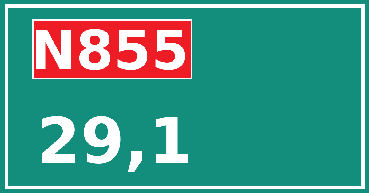 Hectometerbord N855 29,1